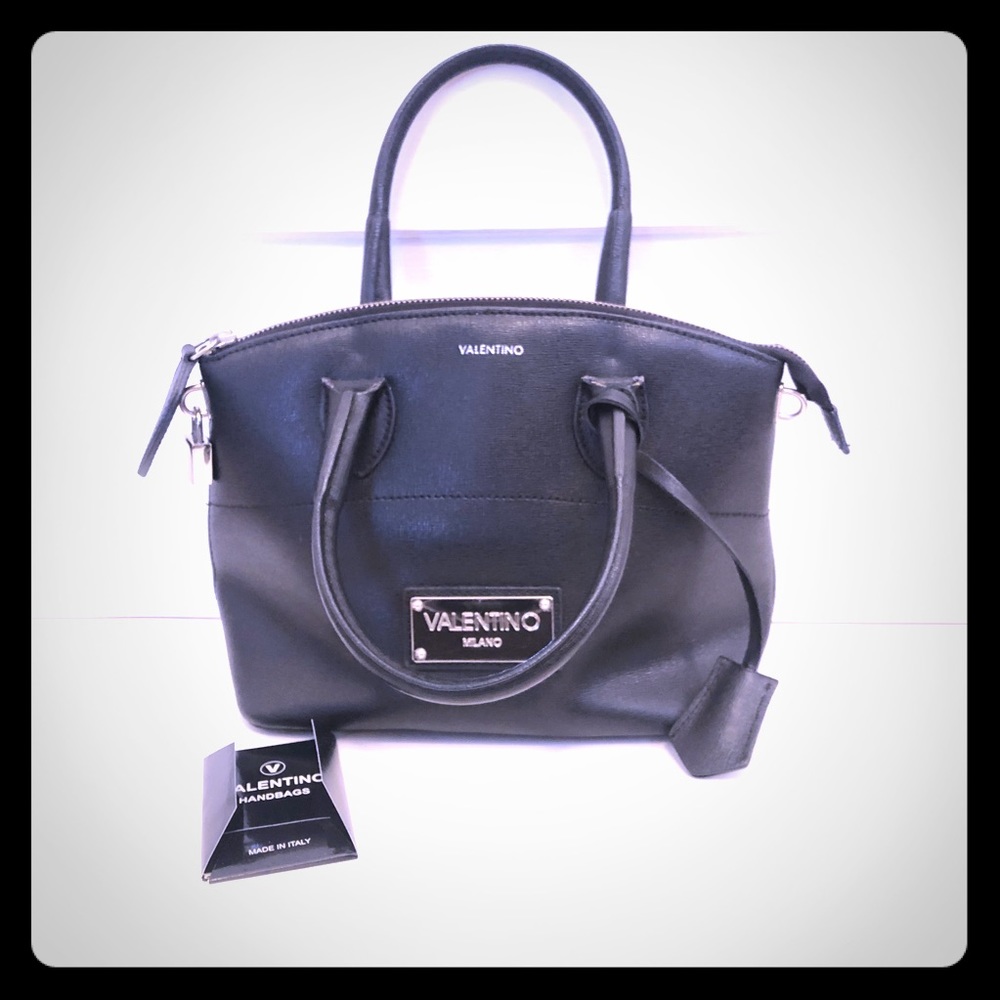 Valentino Small Top Handle Satchel Black